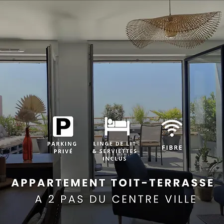 Cosy 2 Ch Avec Toit Terrasse & Parking - Lumineux Et Calme *